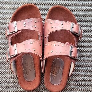 Freebird Rust Sandals with Studs and Buckles